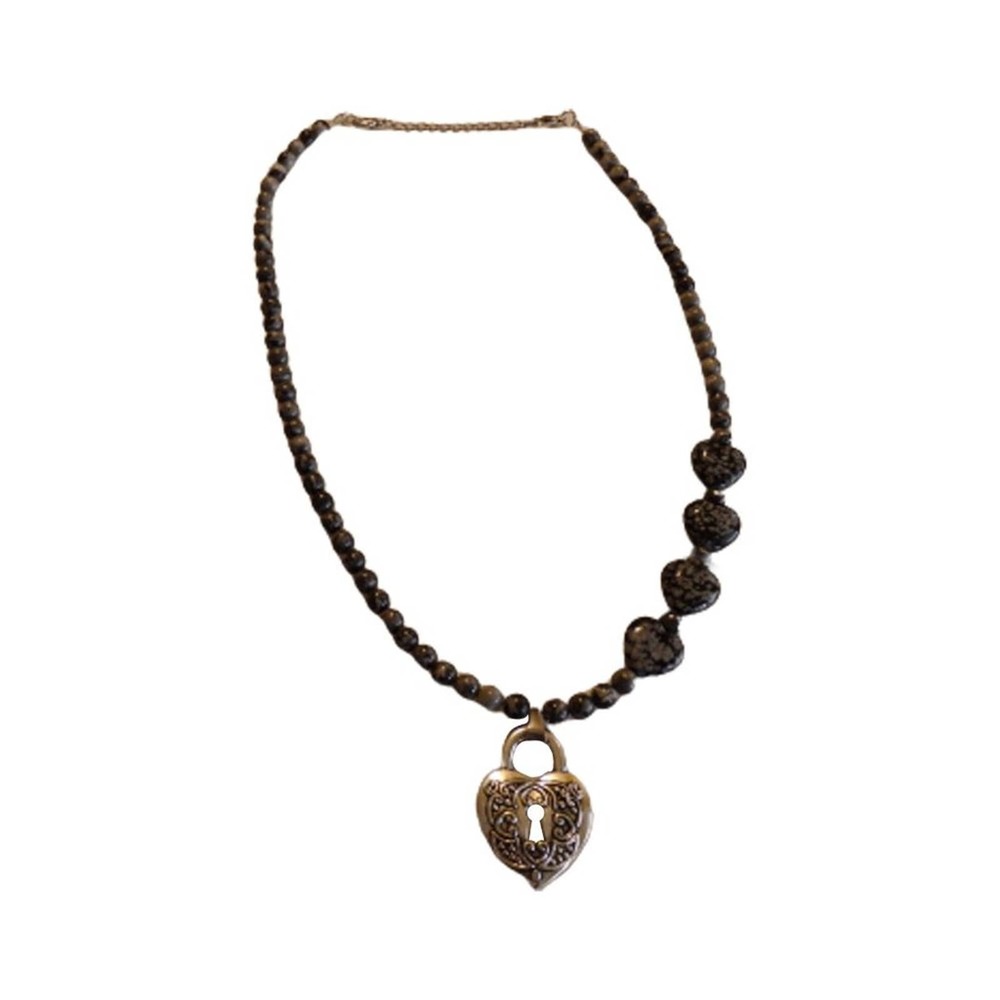 Silver Crazy Lace Hearts Necklace 3034